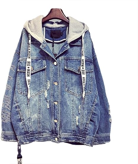 hooded denim jacket womens uk