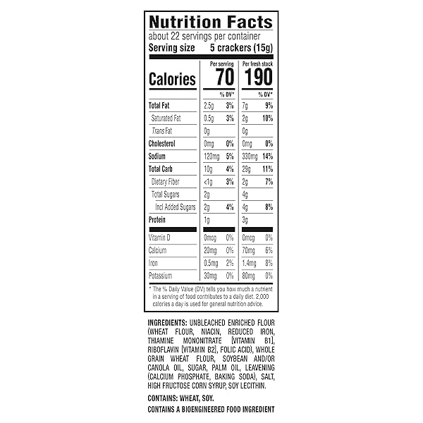 RITZ FRESH STACKS WHOLE WHEAT CRACKERS, TRAVEL SNACKS, 11.6 OZ (8 MULTI SNACK PACKS)