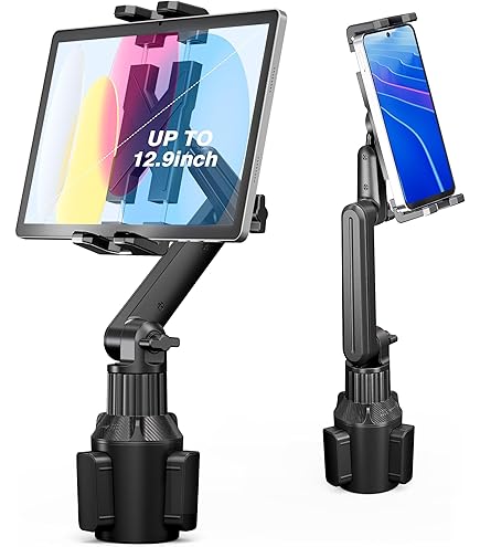 JSCARLIFE Car Headrest Mount, Tablet Holder Car Backseat Seat Mount/Tablet Headrest Holder Universal 360° Rotate Adjustable For All 4.7"-12.9" Tablet IPad/Pro/Air/Mini,Kindle,Phone,Other Devices