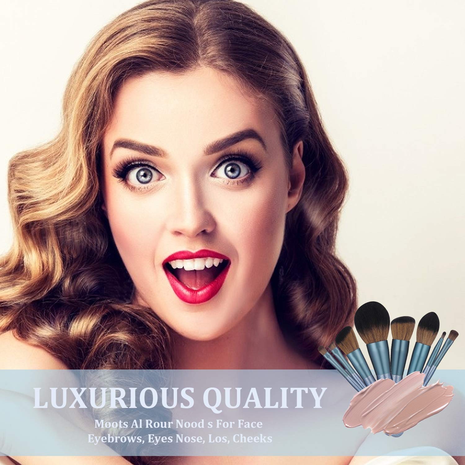 BS-MALL Makeup Brush Set 14Pcs Premium Synthetic Professional Makeup Brushes Foundation Powder Blending Concealer Eye shadows Blush Makeup Brush Kit Deep Starry Blue: Beauty