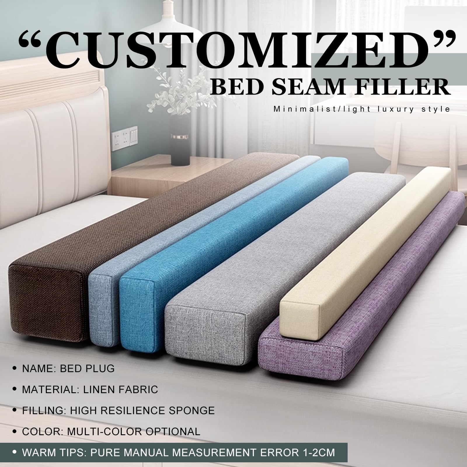 WUIOYNF Bed Gap Filler, Mattress Extender for Full/Twin/Queen/Cal King