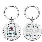 Viayen Work Anniversary Keychain Gifts- Work Anniversary Decorations for Women Men Employees- Job Anniversary Keychain