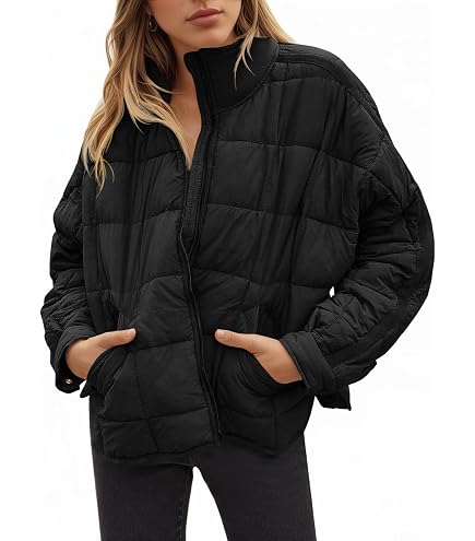 2024FW 未使用品 X-LARGE DOWN JACKET  L Aiopr Women's Oversized Lightweight Down Coat Long Sleeve Zip