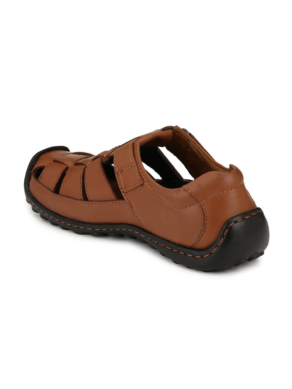 sir corbett men's brown genuine leather casual sandals