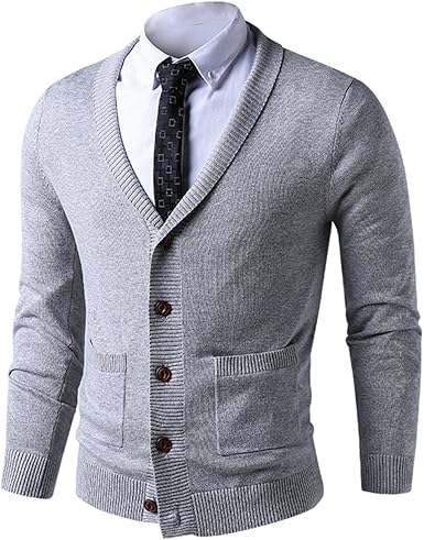 slim fit shawl collar cardigan