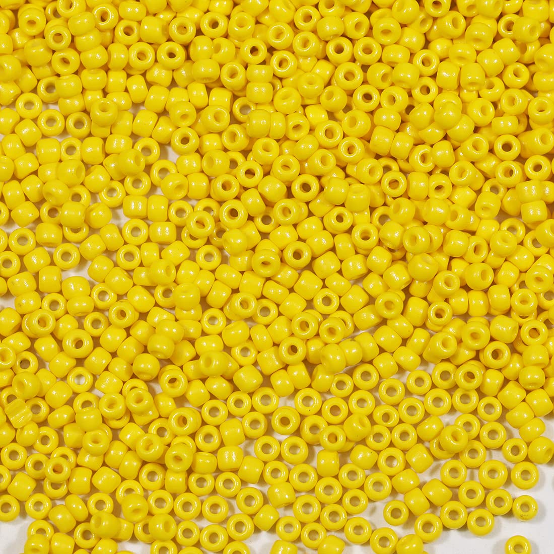 Bala&Fillic Banana Yellow Color 3mm Seed Beads About 3600pcs/100Grams in Bag, 8/0 Glass Craft Beads for Making Bracelet Necklace Earring(Banana Yellow) — image 1
