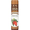 Badger - Cocoa Butter Lip Balm, Creamy Cocoa, Certified Organic Lip Balm, Fair Trade, Natural Lip Balm, Lip Butter, Lip Balm Cocoa Butter, Cocoa Care Lip Balm, 0.25 oz