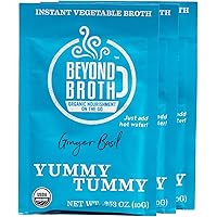 BEYOND BROTH Organic Vegan Vegetable Instant Sipping Broth with Ginger, Basil, and Parsley for Digestion | Keto, Gluten…