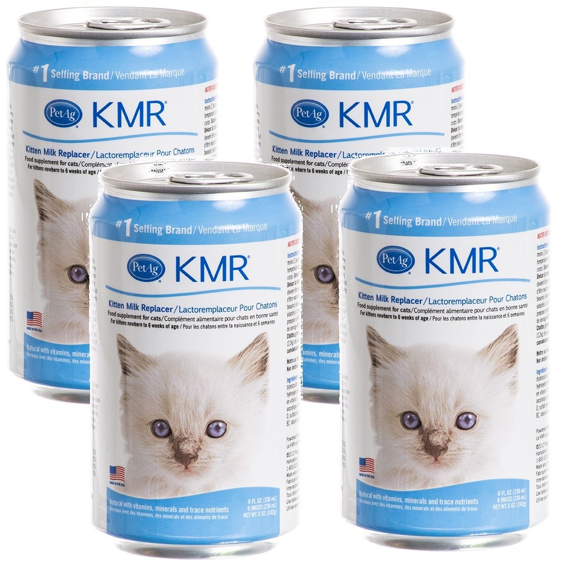 Liquid Milk Replacement for Cats Kittens 8oz Cans Kitty Feeding Nursing