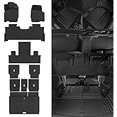 NQOQN Floor Mats for 2025 Ford Expedition MAX 7 Seats(2 Row Bucket Seat) All Weather Floor Mats & Trunk Mat & 2nd/3rd Backrest Mats for Ford Expedition MAX Floor Liner Accessories
