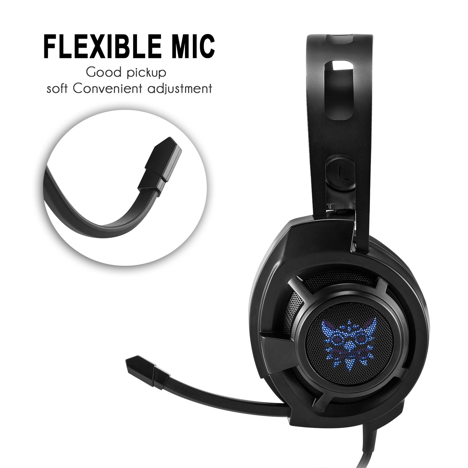 KOTION EACH Auriculares Bluetooth Wireless Headset B3506 Plegable Gaming Headset v4.1 con Microfono para PS4 PC MAC Smartphones Ordenadores(Blanco+Azul)