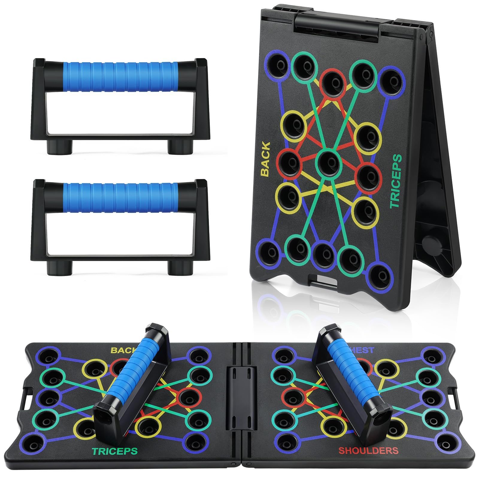 Flintronic 24 In 1 Push Up Board for Men & Women, Foldable Push Up Board, Multifunctional Push up Board, Suitable for training the muscles of the upper body shoulders, back, chest and triceps