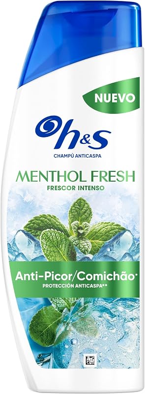 H&S Menthol Fresh Champú Anticaspa Anti-picor, Efecto Refrescante, 330ml