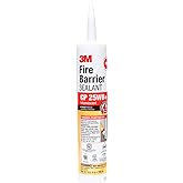 3M Fire Barrier Sealant CP 25WB+ - for Commercial, Industrial and Residential Applications - Cartridge, 10.1 fluid ounces - Red- Pack of 12
