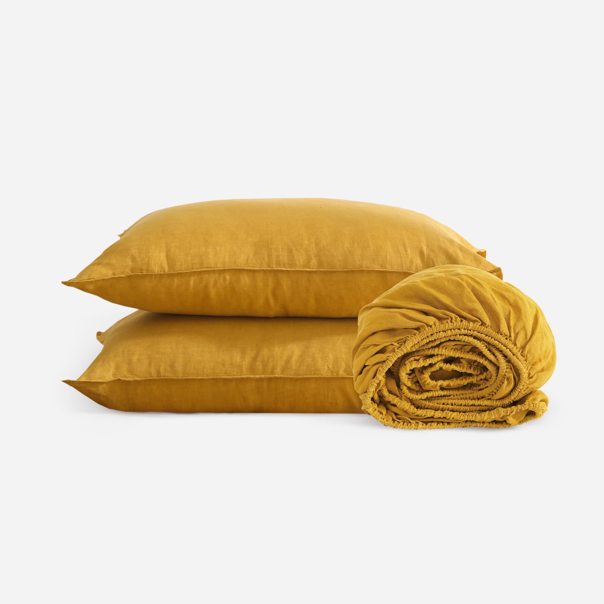100% Pure French Linen Fitted Sheet Set 1 Fitted
