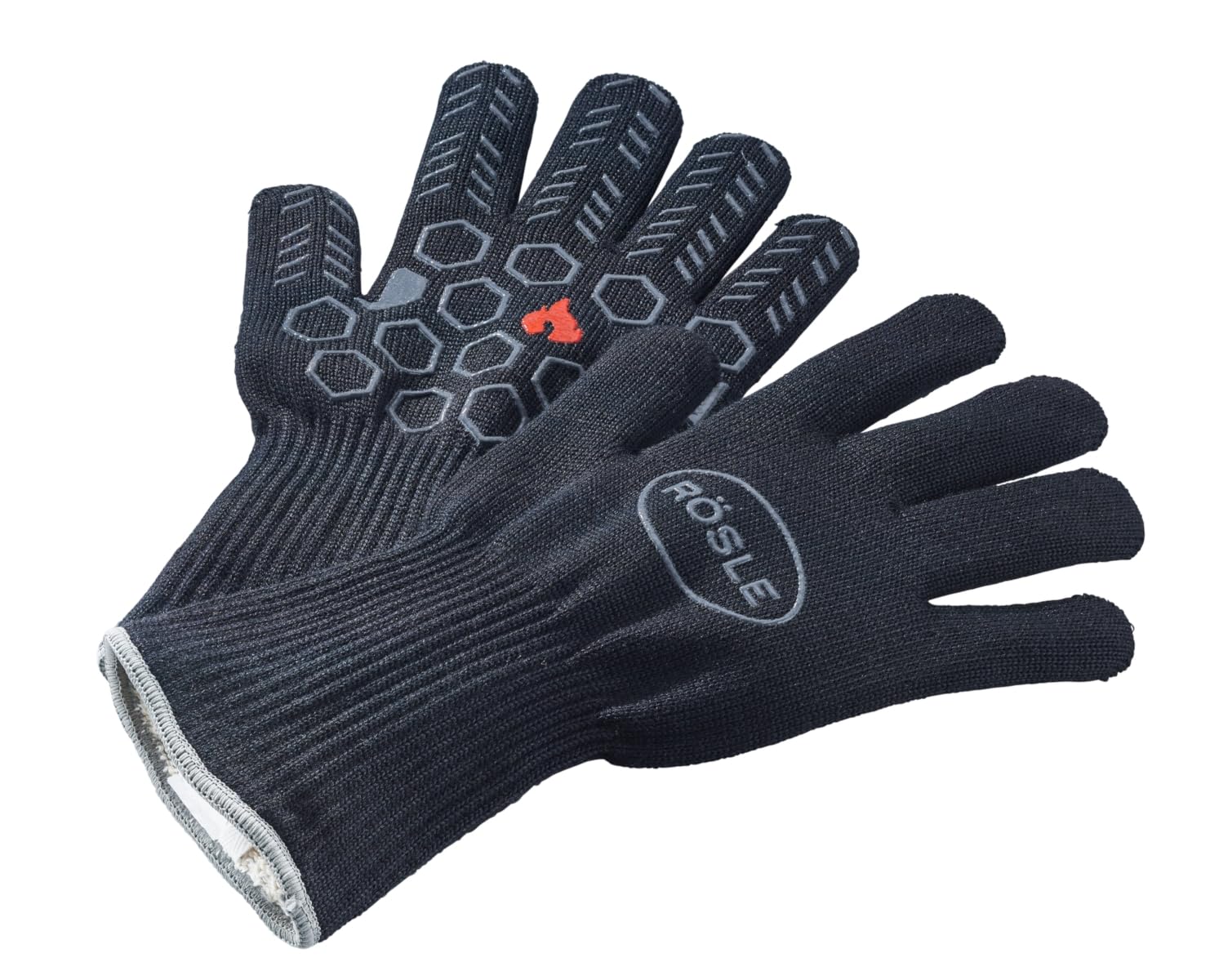 RÖSLE Premium Quality Barbecue Gloves for Burn Protection, Breathable and Temperature Resistant up to 350°C, Meta-Aramid, Cotton Lining