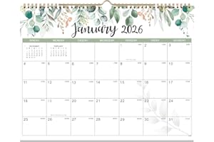 FRASUKIS 2026 Calendar - 2026 Wall Calendar 12 Month from Jan. 2026 to Dec. 2026, 14.8'' x 11.5'', 2026 Monthly Calendar with Ample Blocks for Writing, Calendar 2026