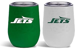 The Memory Company Officially Licensed NFL 2-Pack Home/Away Leopard SS Stemless Wine Tumblers