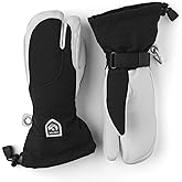 Hestra Women's Heli Ski Female Glove, 3-Finger Leather Snow Glove for Skiing, Snowboarding and Mountaineering