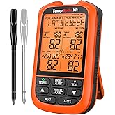 ThermoPro TempSpike 1000FT Wireless Meat Thermometer Digital with 2 Upgraded Ultra-Thin Probe, Kitchen Food Thermometer for Cooking, Turkey, Oven, Smoker, Rotisserie, BBQ, Grill Temperature Indicator