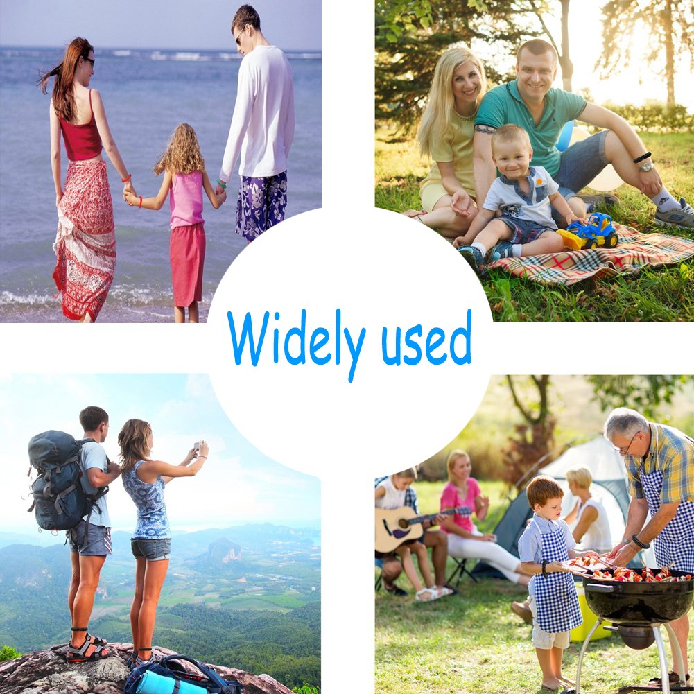 MUITOBOM 15 Pack Natural Mosquito Repellent Bracelets, 250 Hours Per Waterproof Mosquito Bracelets, Mosquito Repellent Mosquito Bands for Kids, Toddler, Adults