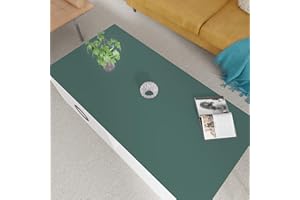 Zinkooat Leather Table Protector,1.8mm Thick,24x48 Inch Table Cover,Desk Cover Protector,Forro Protector De Mesa De Comedor,Table Protector for Dining Room Table.(Aqua Blue+Gray)