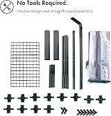 VonHaus Walk In Greenhouse Compact 6 Shelves PVC Cover Roll Up Door view 5