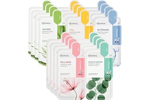 Mediheal Sheet Mask Essential Heroes 20 Variety Pack Korean Skincare Routine, Hydrating Facial Sheet Mask Combo, Daily K-Beauty Skin Therapy