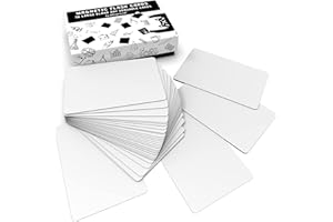 Attractivia Dry Erase Magnetic Labels 5.6 x 3.7 in, Dry Erase Magnets, 36-Pack, White Erasable Write-On Cards, for Office, Education, Home, Whiteboard
