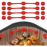 Air Fryer Magnets Set, Universal Compatibility Silicone 4pcs Strips 8pcs Buckles Air Fryer Parchment Paper Accessories for Pr