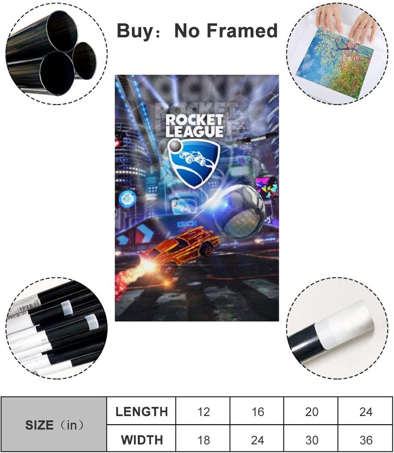 Chambre A Coucher X 30 Cm Yuhui Rocket League Poster Decoratif Sur Toile Pour Salon Accessoires De Decoration Cuisine Et Maison Lawawarenesssociety In