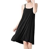 Women's Plus Size Cotton Nightgown Stretch Scoop Neck Sleeveless Midi Sleep Dress Backless Summer Sleepwear