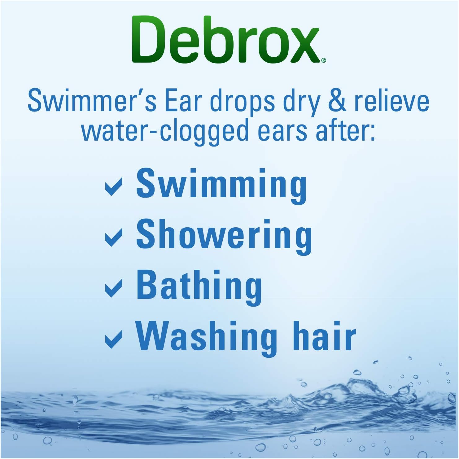 Debrox Swimmer’s Ear Drying Drops, 1 oz, Clears Water from Swimmer’s Ear: Health & Personal Care