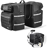 AIWARGOD 50L Bike Panniers, Large Bicycle Rear Rack Bag, Waterproof Ebike Storage Saddle Bag with Rain Cover, Mountain Electric Bike Rear Seat Bag Carrier for Cycling Traveling Commuting