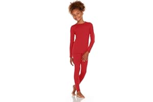 Thermajane Thermal Underwear for Kids Long Johns, Girls Thermal Underwear Set, Base Layer Kids Long Underwear (Red, Medium)