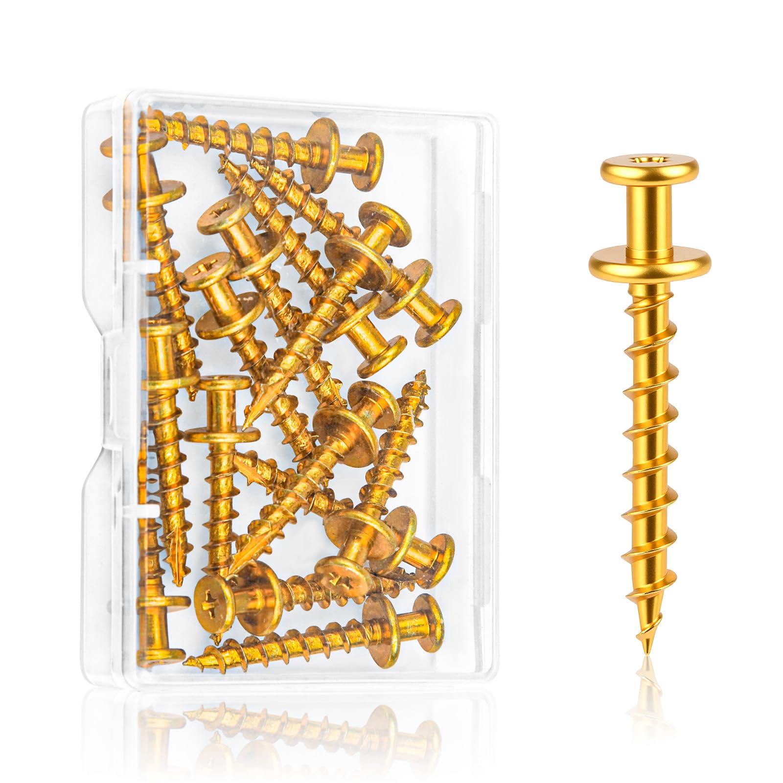 Photo 1 of 15 Pcs 100lb Picture Hangers Double Headed Screws Picture Hanging Kit Hooks Self Tapping Wall Hangers Screw for Keyholes D-Rings Sawtooth Drywall Wooden Wall Picture Hanging Nails