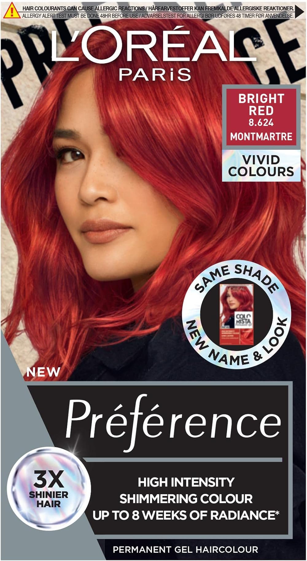 L'Oréal Paris Preference Vivids Bright Red 8.624 Hair Colour 1 Pack