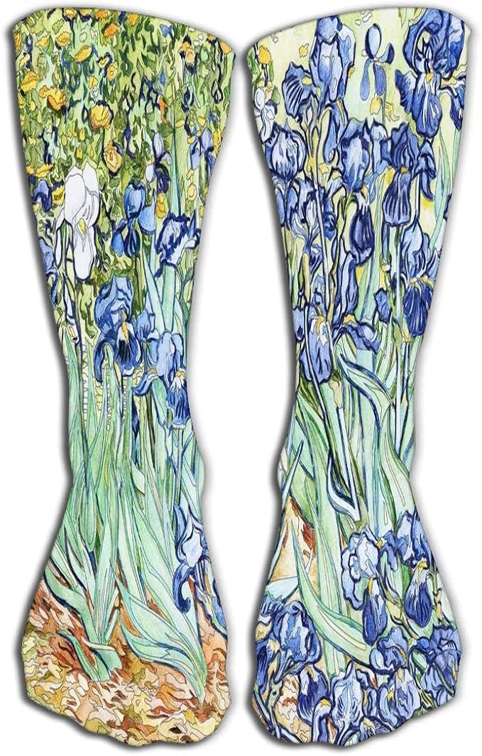 Download irises vincent van gogh irises vincent van gogh adult coloring page Men's Dress Socks Fun ...