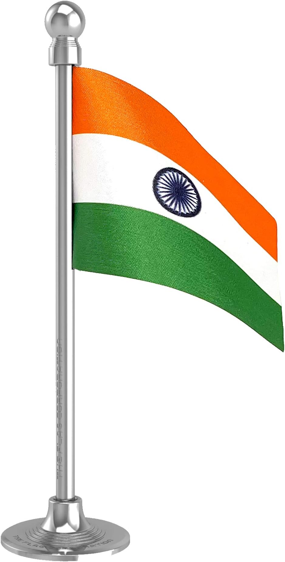 The Flag Shop Indian Car Dashboard 2” x 3” Flag with A Plastic Liquid Chrome Base