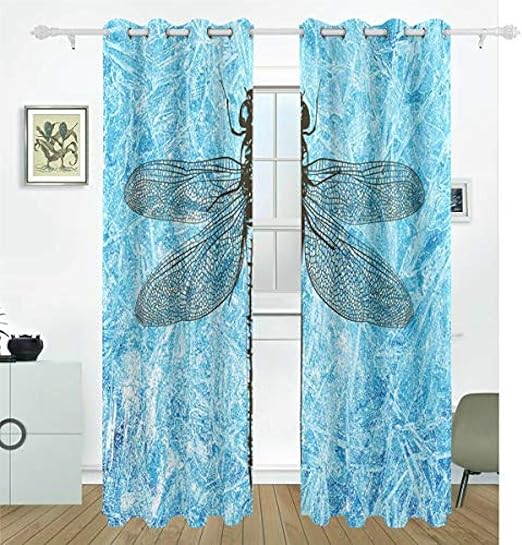 FFBYQ Cortina Opaca 3D Digital Insecto，Fibra De Poliéster Adecuada para