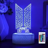 Bangtan Boys 16 Colors LED Acrylic Night Light Bedside Lamps Bedroom Home Room Decoration for Army Fans Gifts
