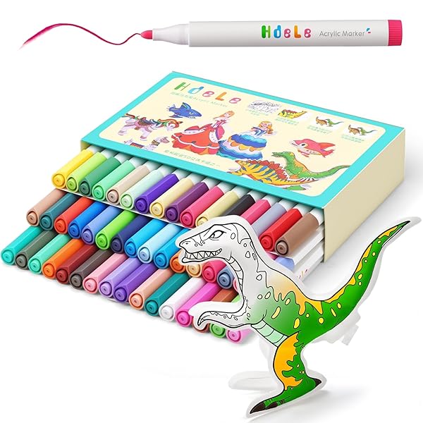 JRQ ACRYLIC PAINT MARKERS, 48 COLOR MARKERS FOR...
