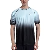 Roadbox Men's Swim Shirts Short Sleeve, UPF 50+ UV Sun Protection SPF Rash Guard, Quick Dry Surf Water Beach Fishing T Shirt