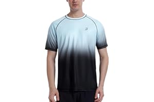 Roadbox Mens Sun Protection Swim Shirt, UPF 50+ Short Sleeve UV Rash Guard, Quick Dry Water T-Shirt for Surf Running Workout