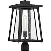 Savoy House 5-2024-BK Denver 1-Light Outdoor Post Lantern in Matte Black (10" W x 19" H)