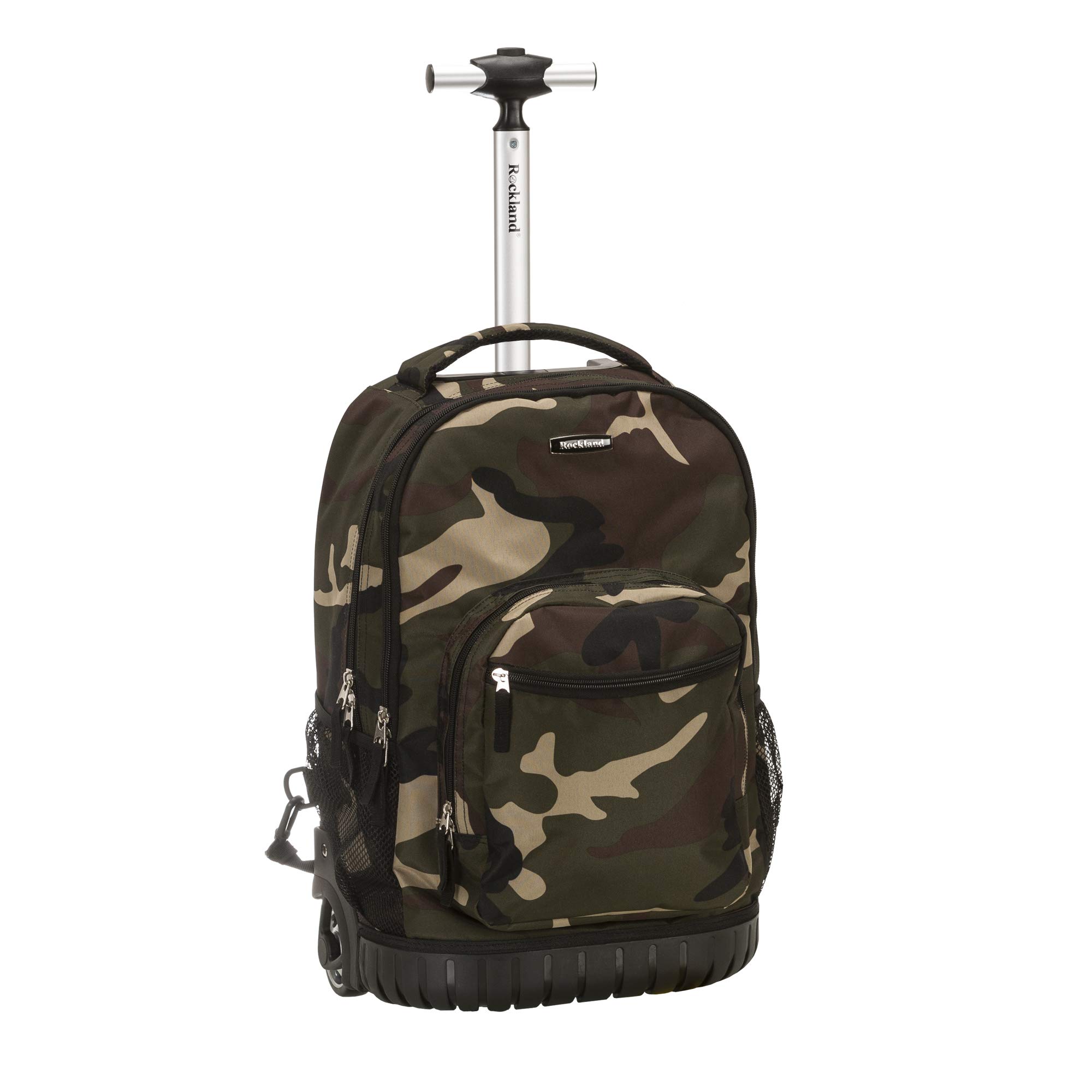 Photo 1 of **MISSING HANDLE**Rockland Single Handle Rolling Backpack, Camouflage, 19-Inch