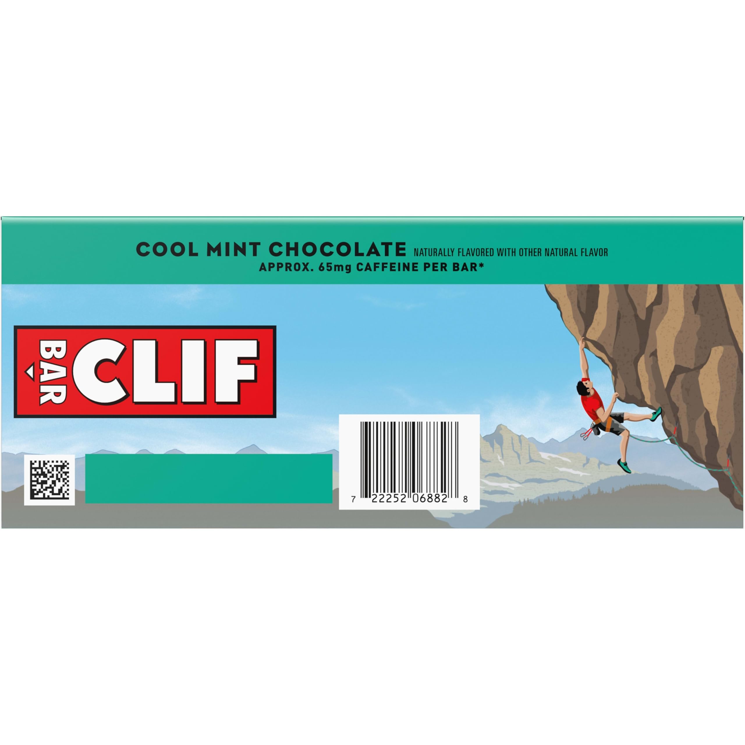 CLIF BAR - Energy Protein Bars - Cool Mint Chocolate with Caffeine - Made with Organic Oats - Energy Bars - Non-GMO - (10 Pack)