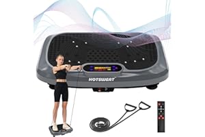 HOTSWEAT Vibration Plate Exercise Machine for Lymphatic Drainage, Power Plate Vibrating Platform, Shaker for Weight Loss, Exercise Board with 120 Levels for Home Gym