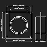 Repa Market 4 Inch Duct Connector Flange Plastic Straight Pipe Vent Inlet view 2