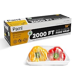 PAMI Plastic Food Wrap 18 Inch Wide X 2000ft, Clear